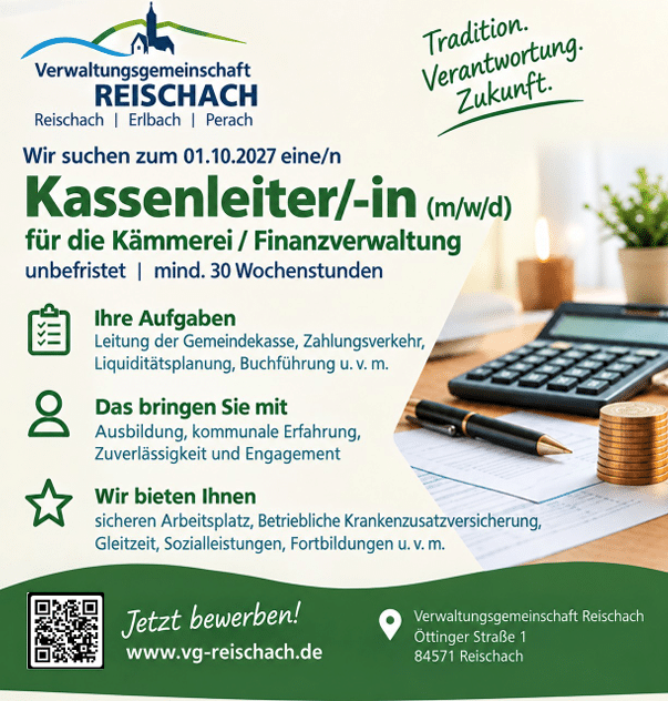 Stellenausschreibung Kassenleiter/-in 